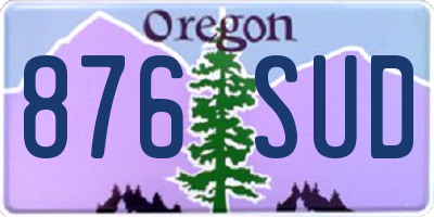 OR license plate 876SUD