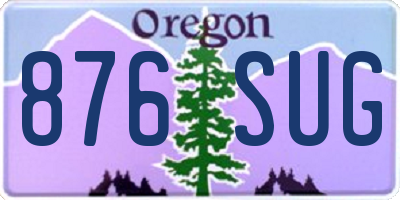 OR license plate 876SUG