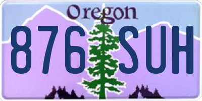 OR license plate 876SUH