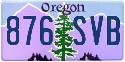 OR license plate 876SVB