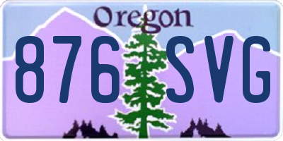 OR license plate 876SVG