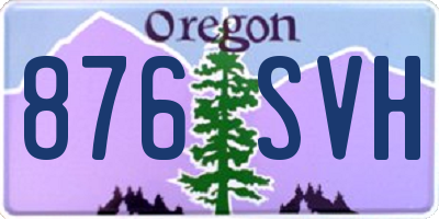 OR license plate 876SVH
