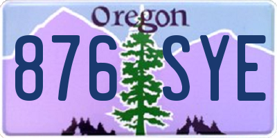 OR license plate 876SYE
