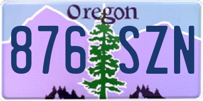 OR license plate 876SZN