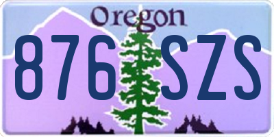 OR license plate 876SZS