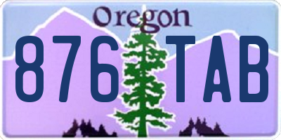 OR license plate 876TAB