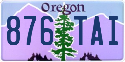 OR license plate 876TAI