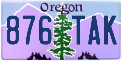 OR license plate 876TAK