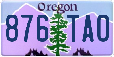 OR license plate 876TAO
