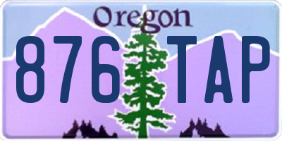 OR license plate 876TAP