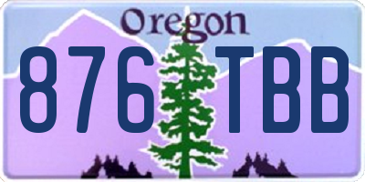 OR license plate 876TBB