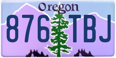 OR license plate 876TBJ