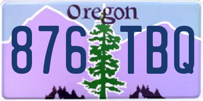 OR license plate 876TBQ
