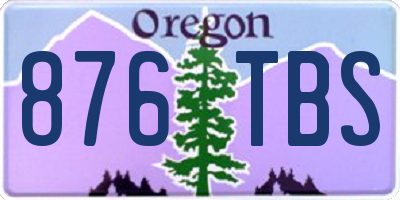 OR license plate 876TBS
