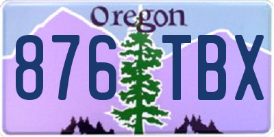 OR license plate 876TBX
