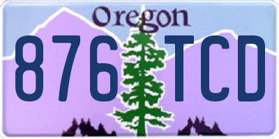 OR license plate 876TCD