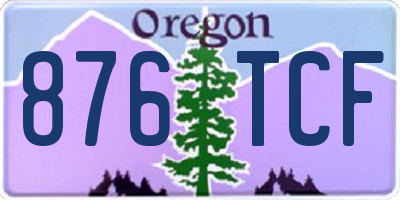 OR license plate 876TCF
