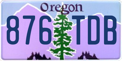 OR license plate 876TDB