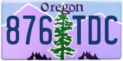 OR license plate 876TDC