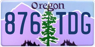 OR license plate 876TDG