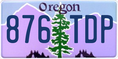 OR license plate 876TDP
