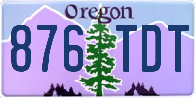 OR license plate 876TDT