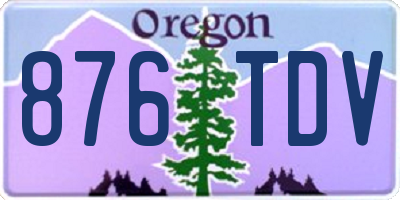 OR license plate 876TDV