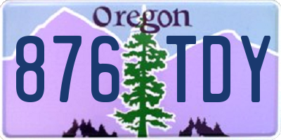 OR license plate 876TDY