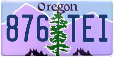 OR license plate 876TEI