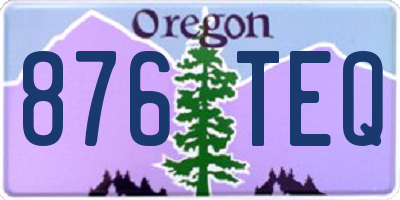 OR license plate 876TEQ