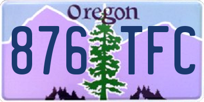 OR license plate 876TFC