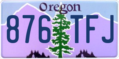 OR license plate 876TFJ