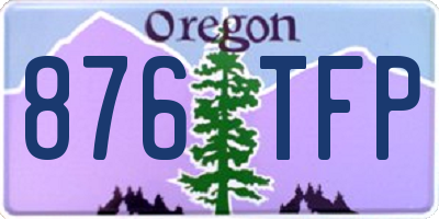 OR license plate 876TFP