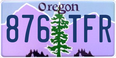 OR license plate 876TFR
