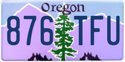 OR license plate 876TFU