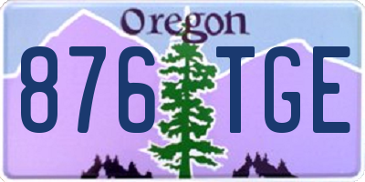 OR license plate 876TGE