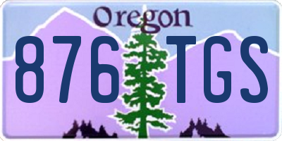OR license plate 876TGS