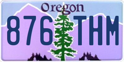 OR license plate 876THM