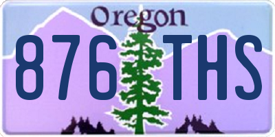 OR license plate 876THS
