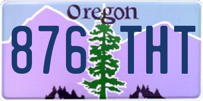 OR license plate 876THT