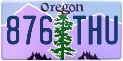 OR license plate 876THU