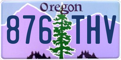 OR license plate 876THV