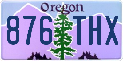 OR license plate 876THX