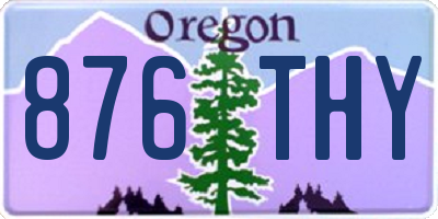 OR license plate 876THY