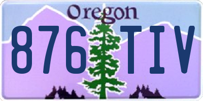 OR license plate 876TIV