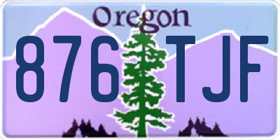 OR license plate 876TJF