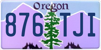 OR license plate 876TJI