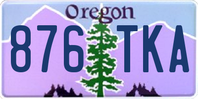 OR license plate 876TKA