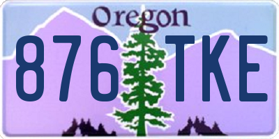 OR license plate 876TKE