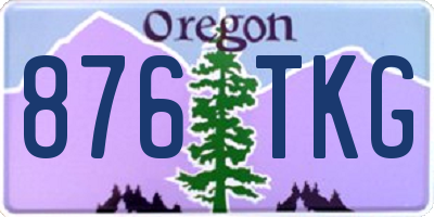 OR license plate 876TKG